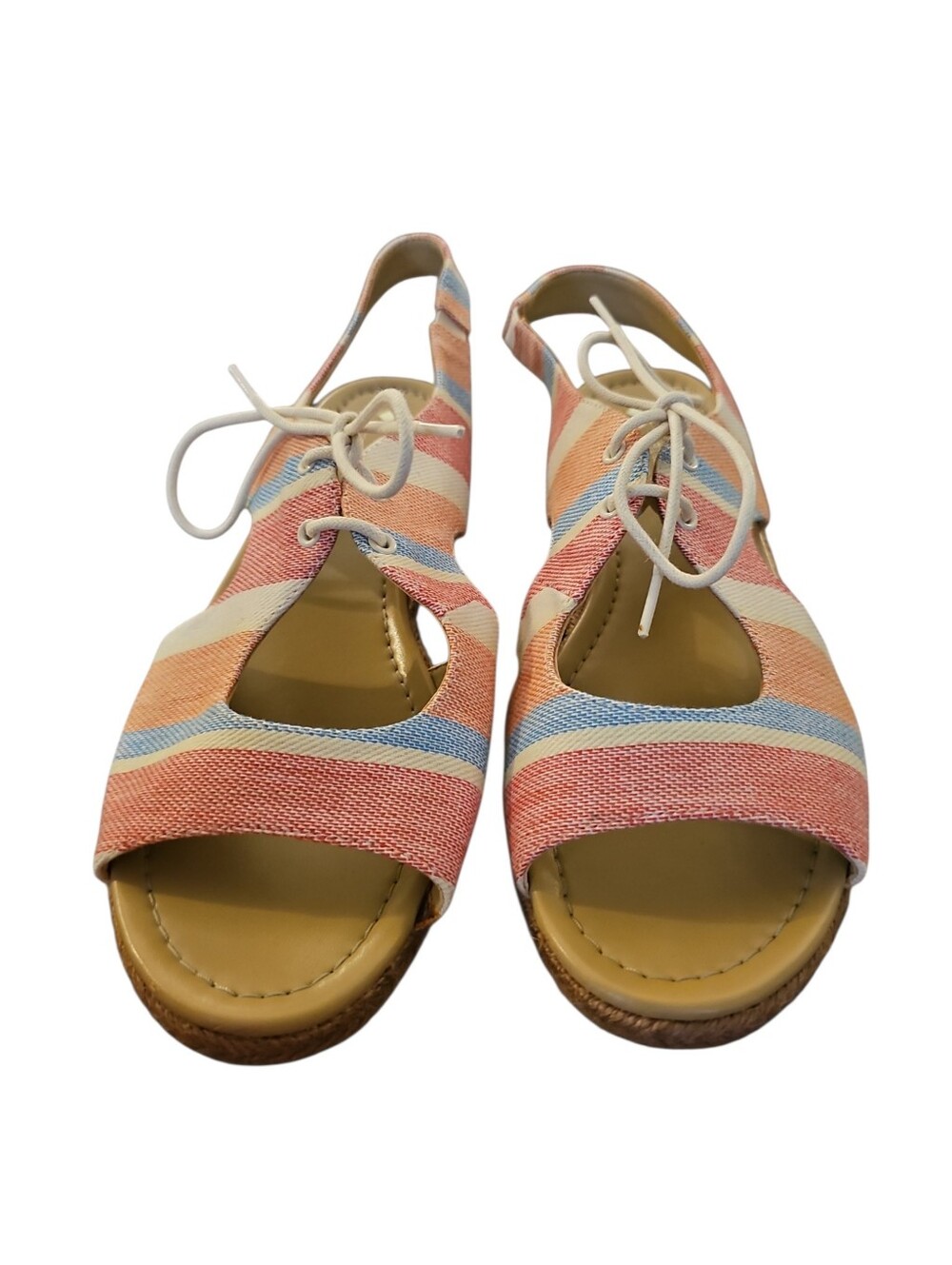 Naturalizer Reilly Women’s Striped Lace-Up Open-Toe Sandals in Pastel Pink 9M - Picture 5 of 7